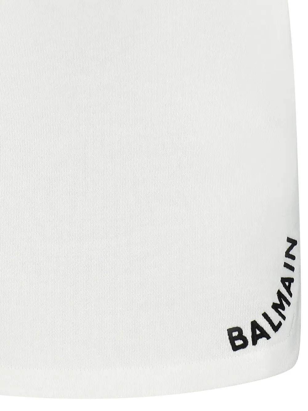 BALMAIN LOGO-INTARSIA SKIRT