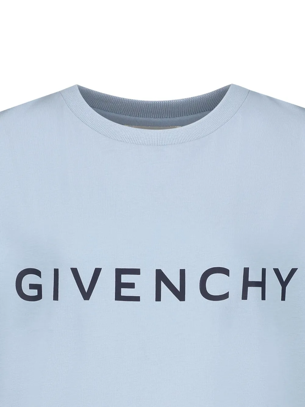 Givenchy Kids Katoenen T-shirt met print Blauw