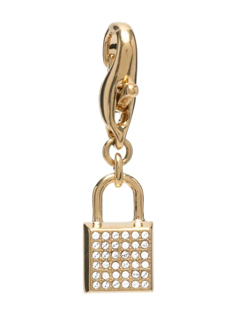Golden Goose crystal-embellished padlock charm keyring