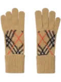 Burberry check gloves - Neutrals