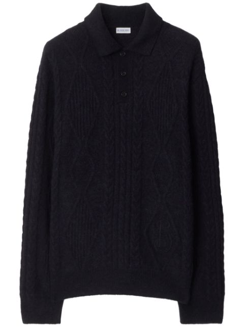 Burberry Aran cable-knit jumper Men