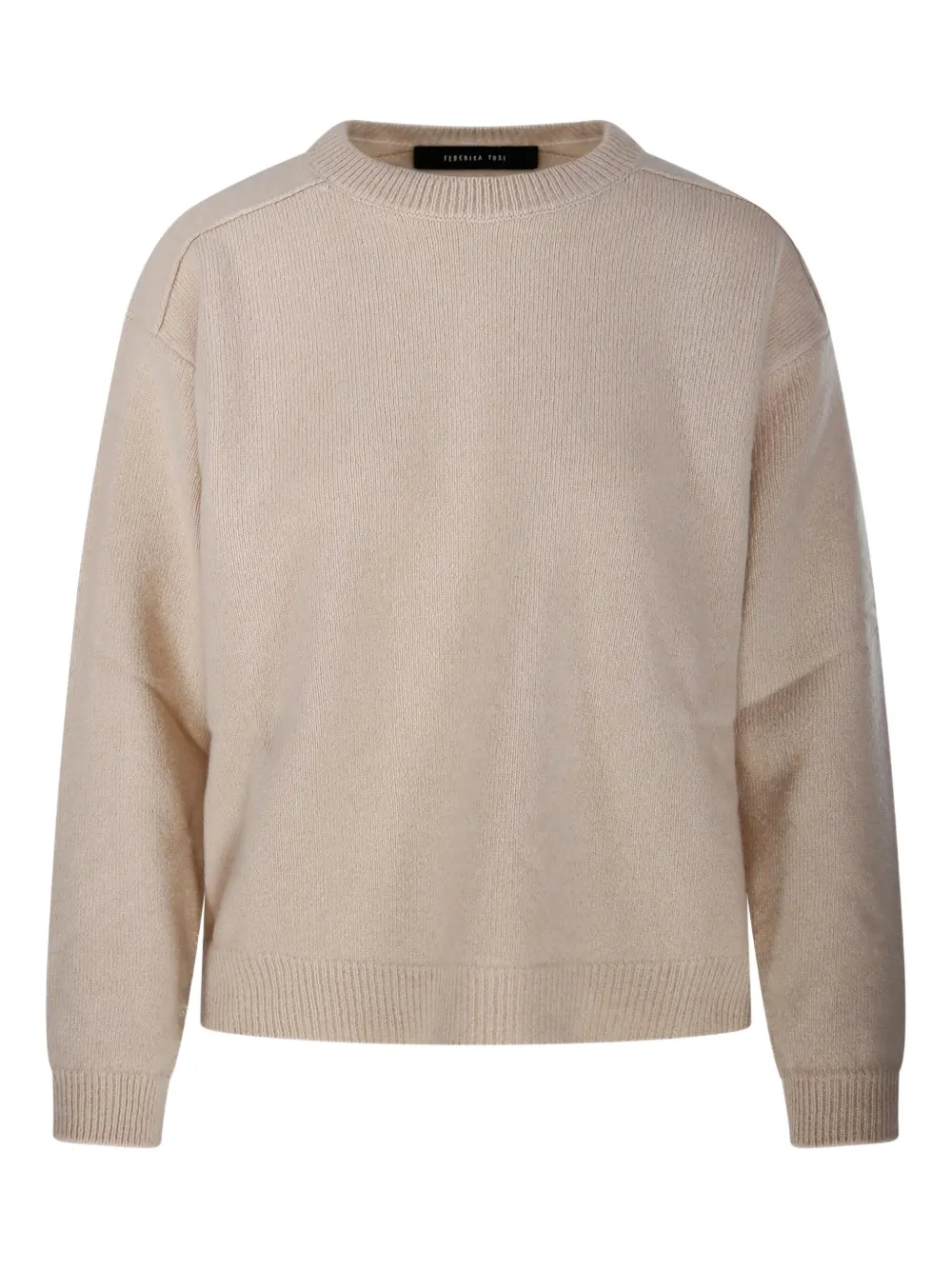 Federica Tosi Trui met ronde hals Beige