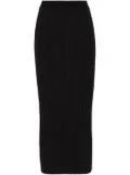 Balmain plissé-effect midi skirt - Black