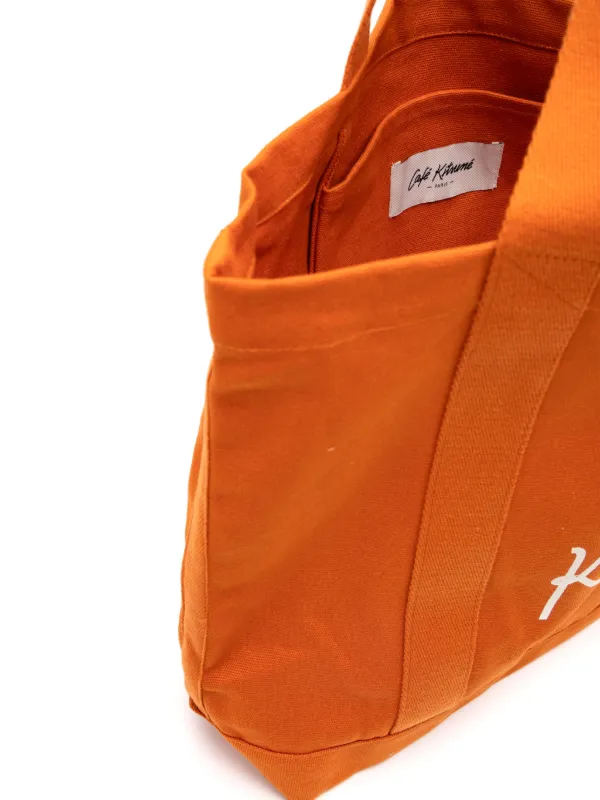 CAFÉ KITSUNÉ キャンバス トートバッグ | オレンジ | FARFETCH JP