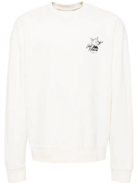 CAFÉ KITSUNÉ logo-embroidered sweatshirt