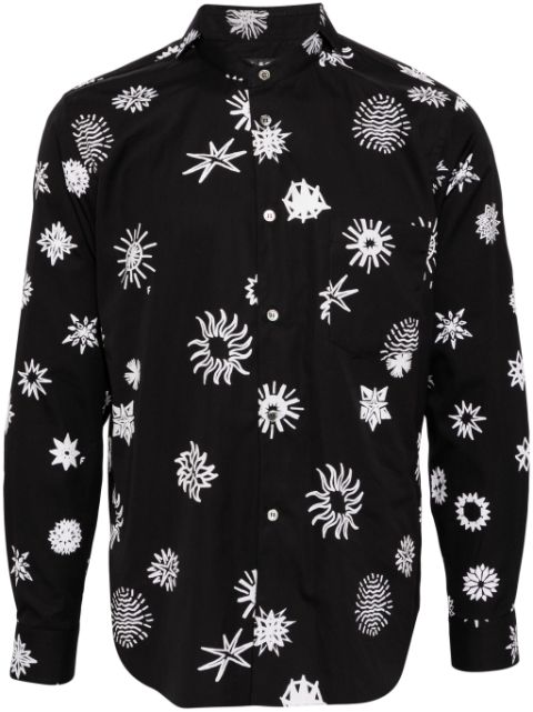 Black Comme Des Garcons graphic-print shirt Men