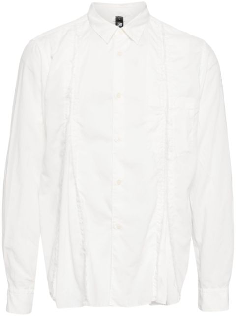 Black Comme Des Garcons fringed shirt Men