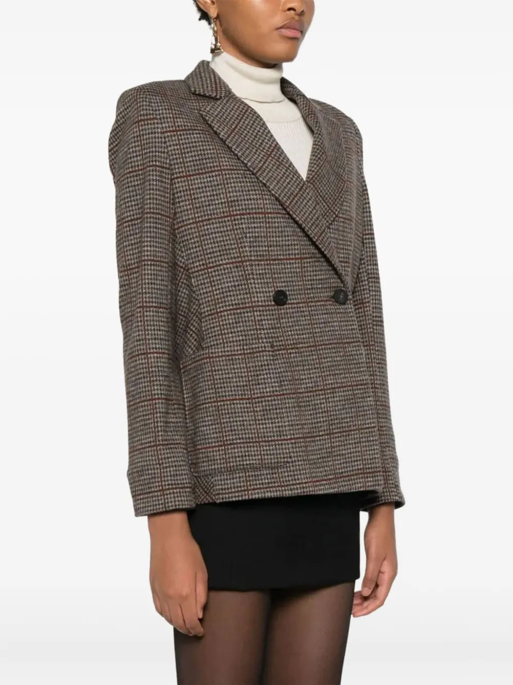  Harris Wharf London Houndstooth-patterned Blazer - Brown 