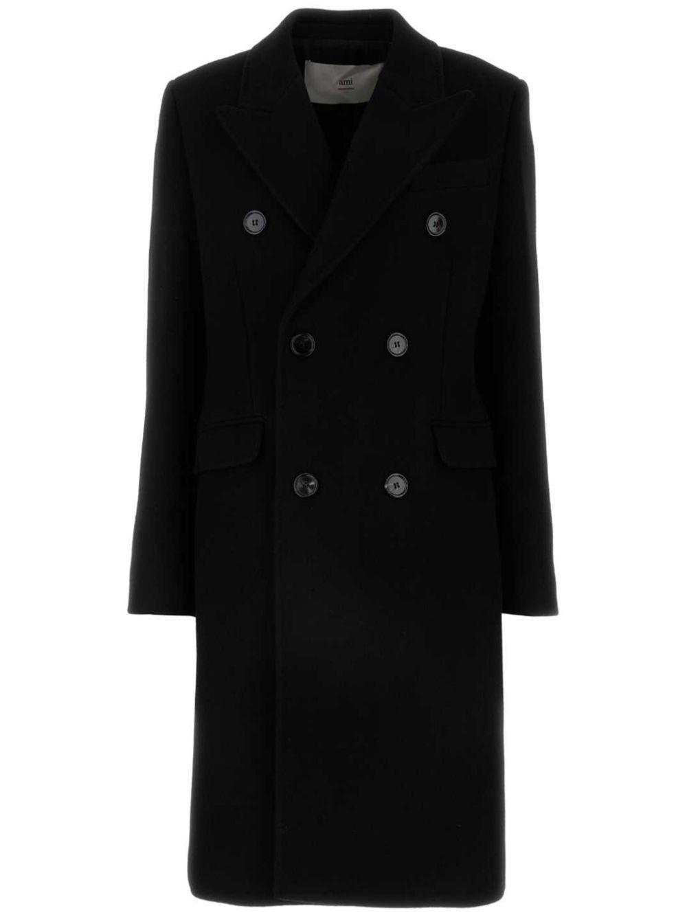 AMI Paris double-breasted coat - Black