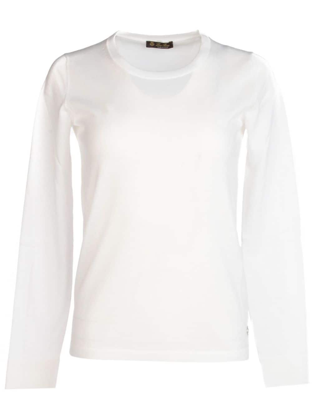 Loro Piana round neck cashmere jumper - Bianco