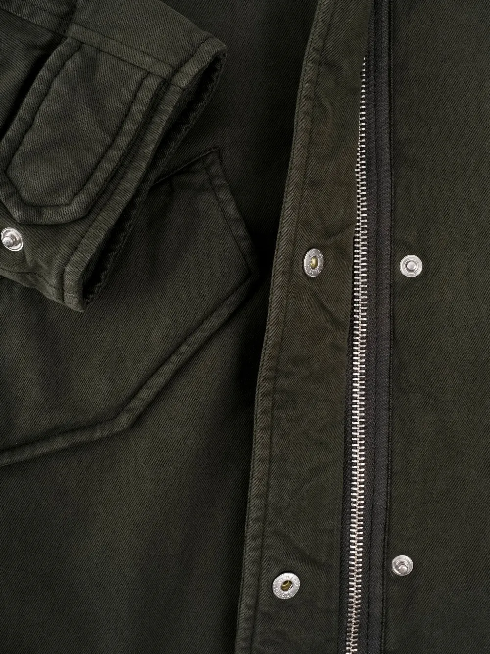 ASPESI Gabardine jas met capuchon Groen