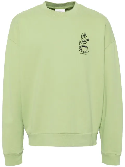 CAFÉ KITSUNÉ logo-embroidered sweatshirt