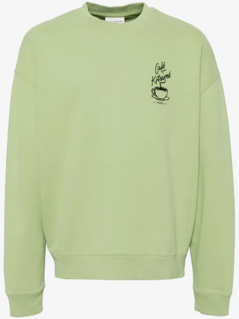 CAFÉ KITSUNÉ logo-embroidered sweatshirt