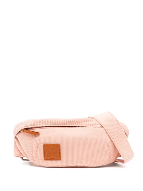 CAFÉ KITSUNÉ logo-patch corduroy belt bag