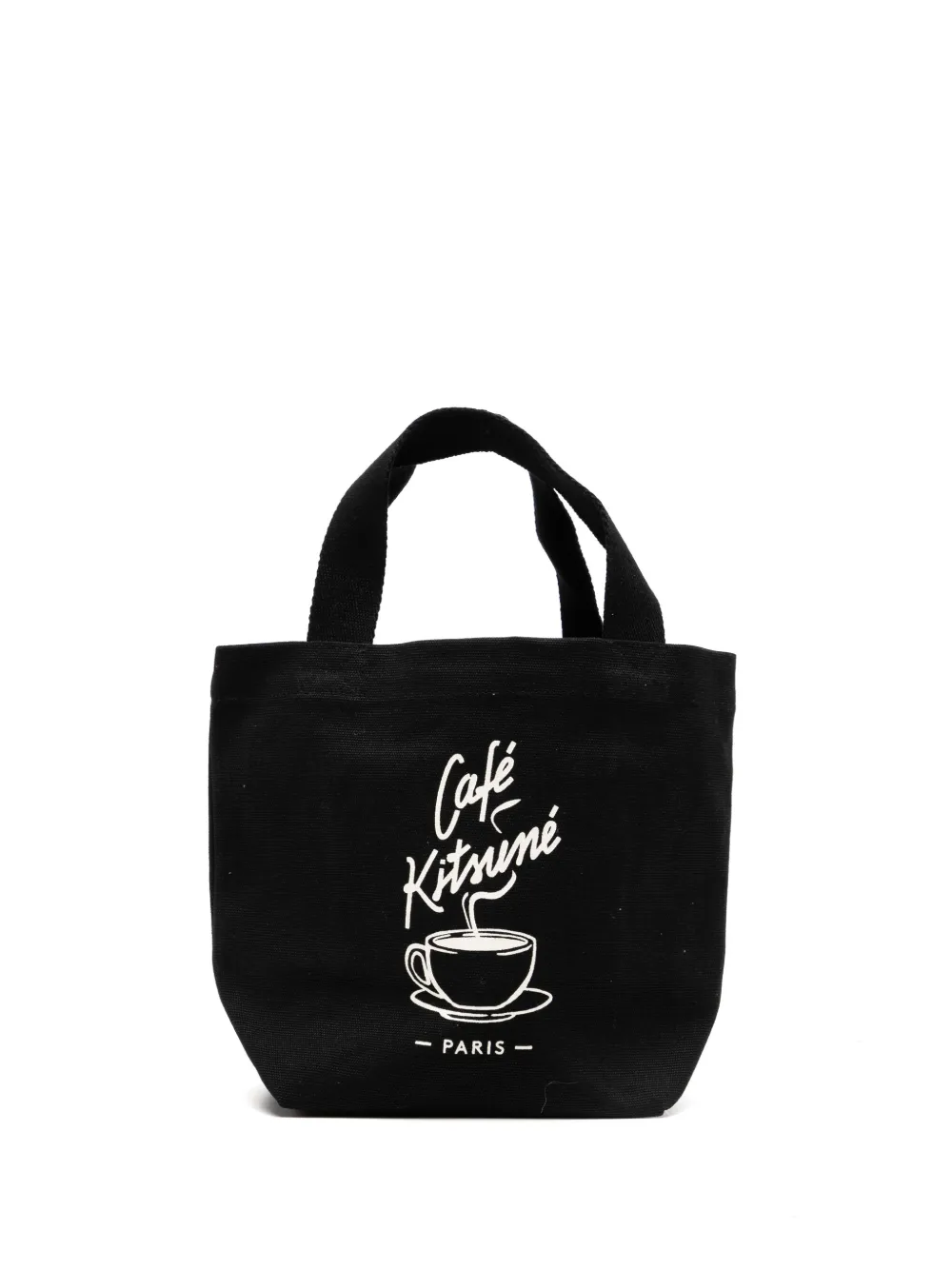logo print canvas tote bag