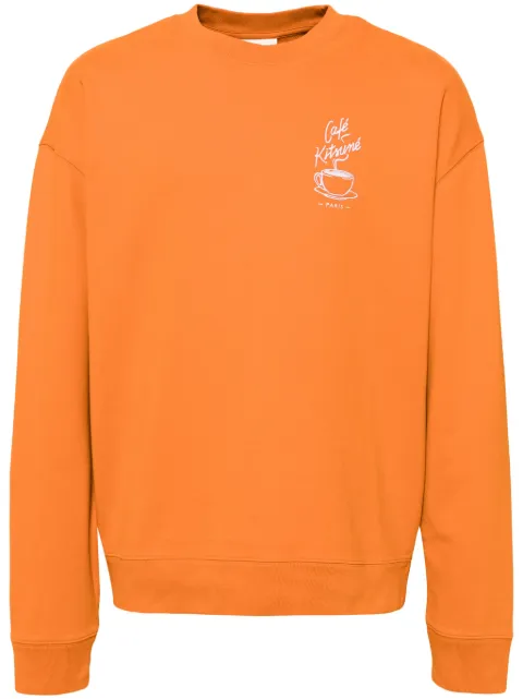 CAFÉ KITSUNÉ logo-embroidered sweatshirt