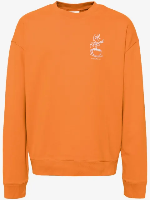 CAFÉ KITSUNÉ logo-embroidered sweatshirt