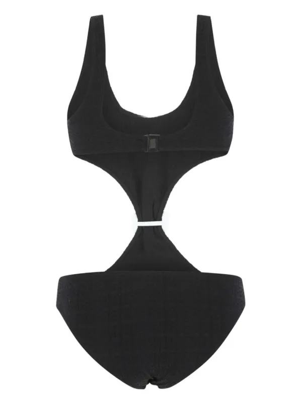 ワンピース水着 Lisa Marie Fernandez Black stretch terry Scallop trikini Lisa Marie Fernandez Stretch Terry Scallop Swimsuit | Black
