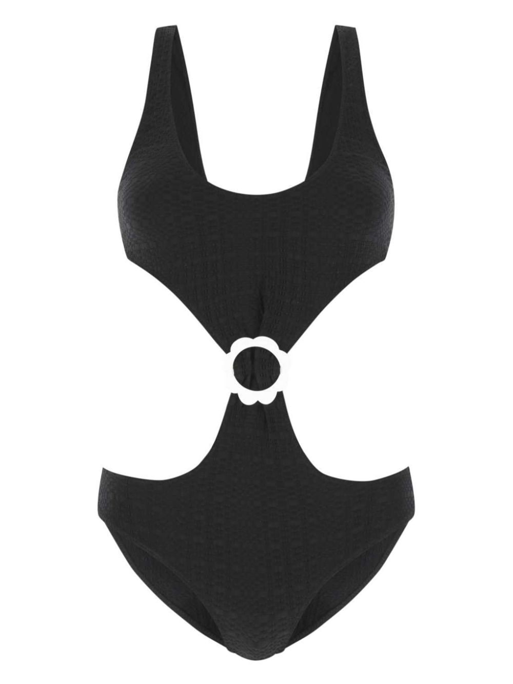 Lisa Marie Fernandez stretch terry scallop swimsuit – Black