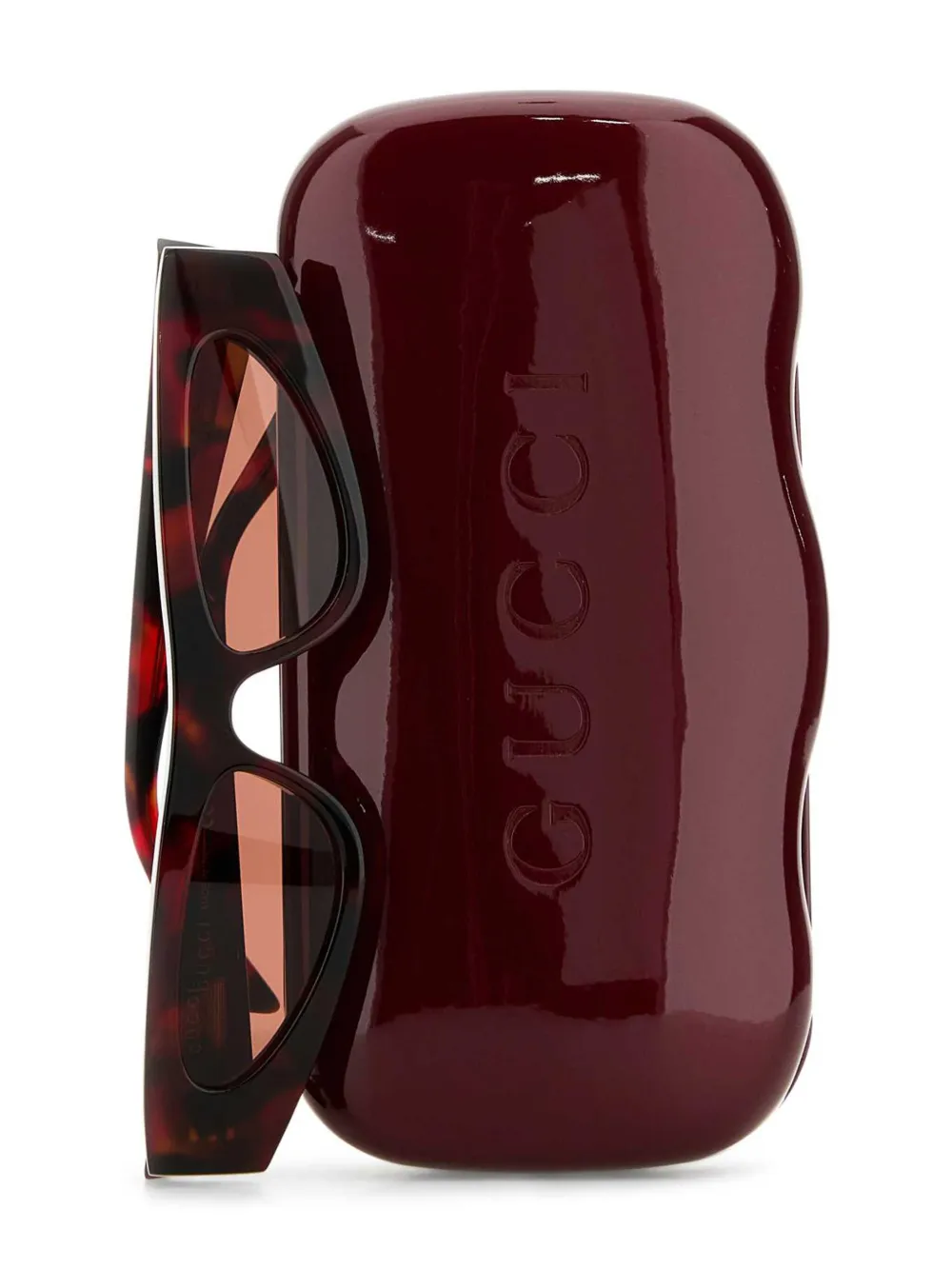 Gucci Eyewear Zonnebril met cat-eye montuur Rood