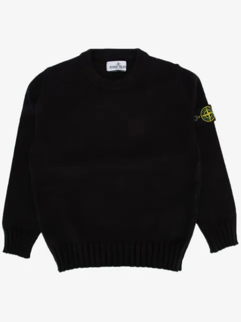 Stone Island Junior sudadera con parche del logo