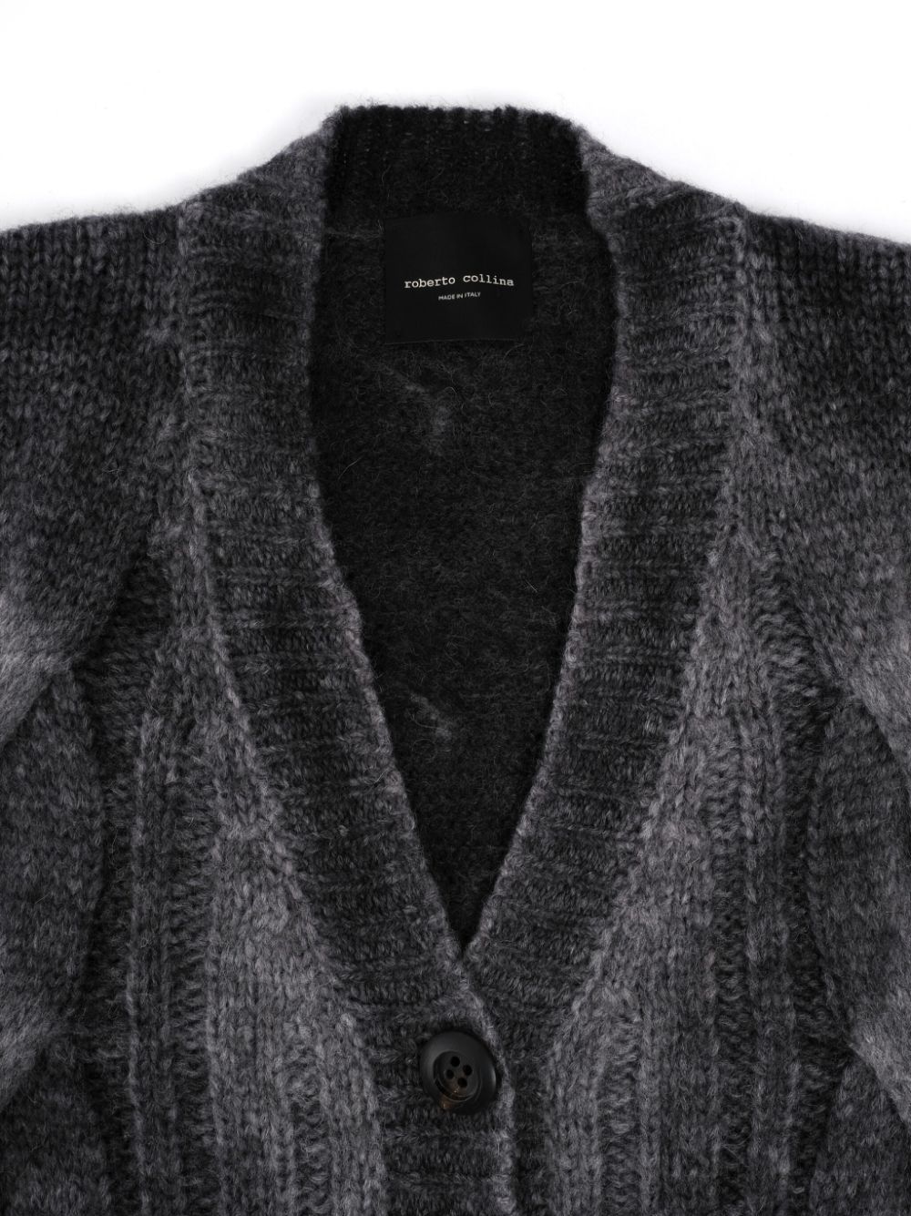 ROBERTO COLLINA CABLE-KNIT CARDIGAN 