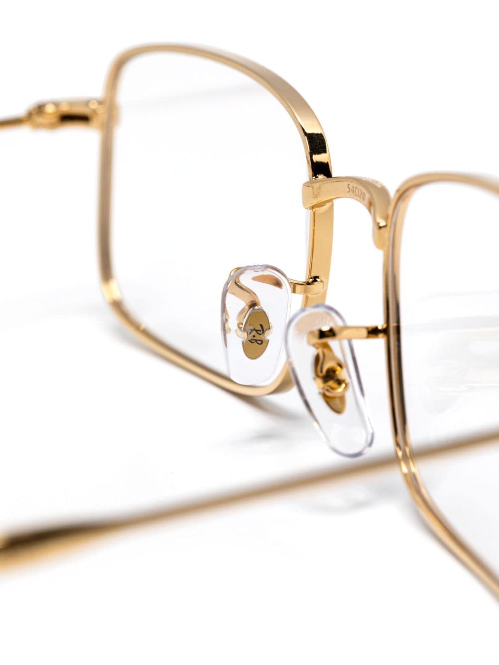 Shop Ray Ban Rectangle-frame Glasses In Gold