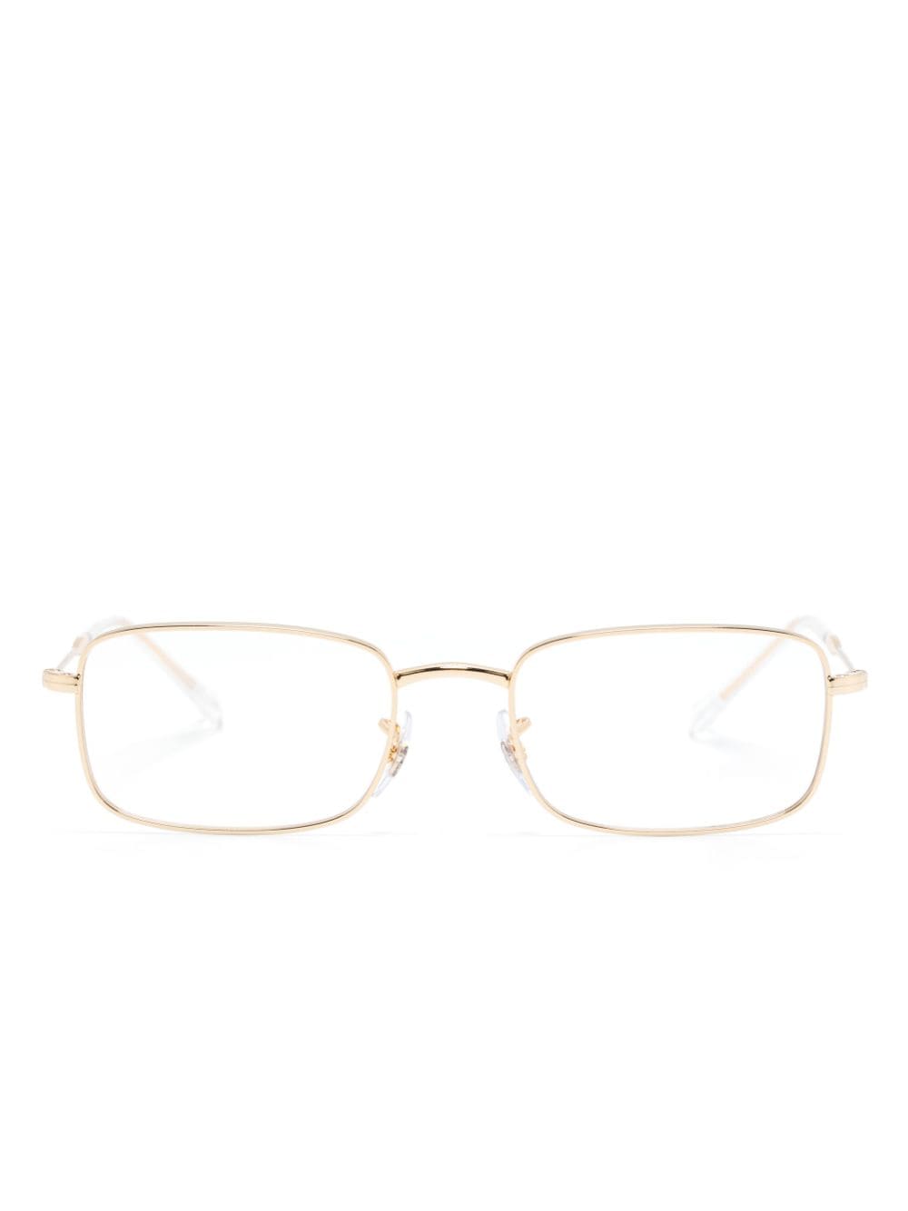 Shop Ray Ban Rectangle-frame Glasses In Gold