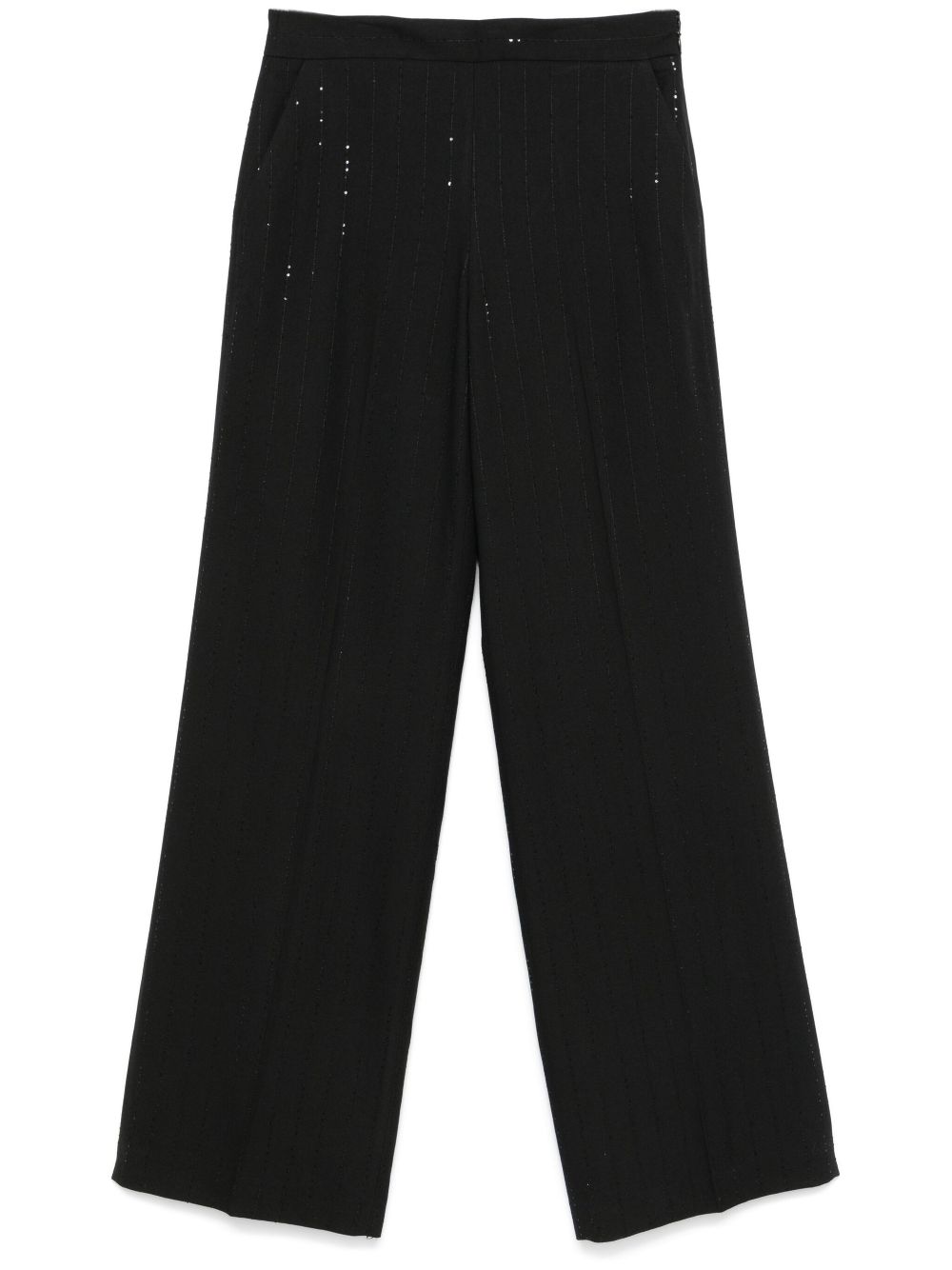 TWINSET sequin-detailing trousers - Black