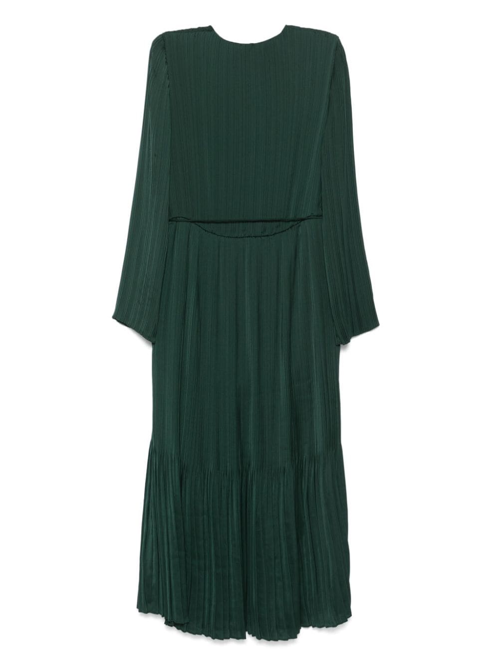 Vince plissé-effect midi dress - Groen