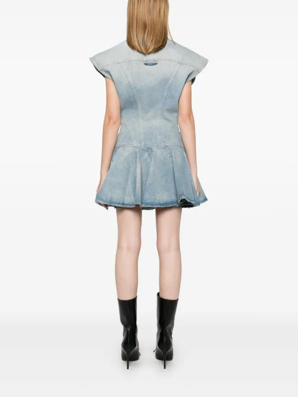 【送料&関税込】Balmain Denim Mini Dress Balmain Denim Mini Dress | Blue | FARFETCH