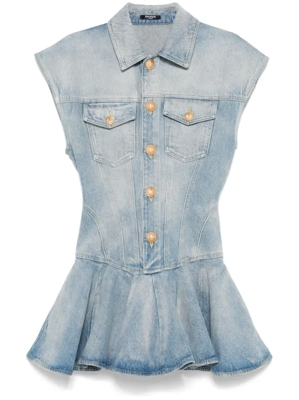 【送料&関税込】Balmain Denim Mini Dress 25295510_56411429_600.jpg