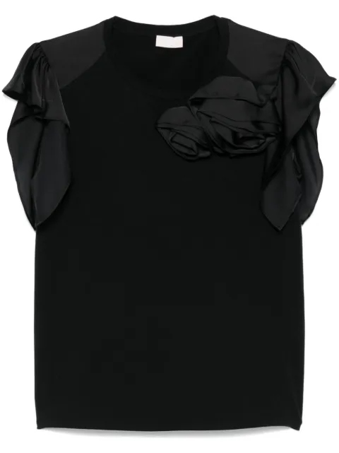 LIU JO floral-appliqué blouse