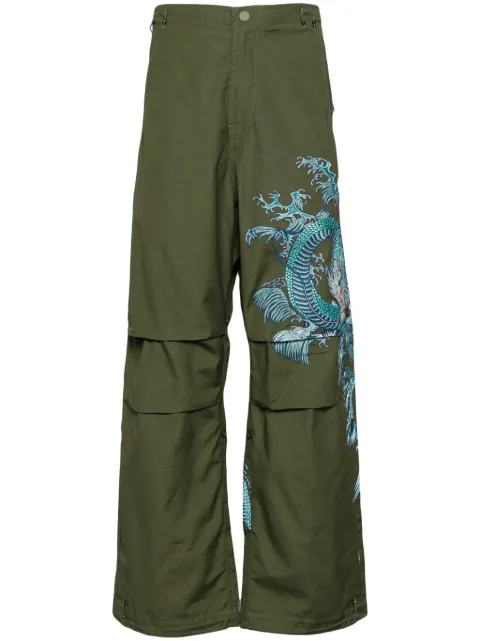 Maharishi water dragon loose trousers