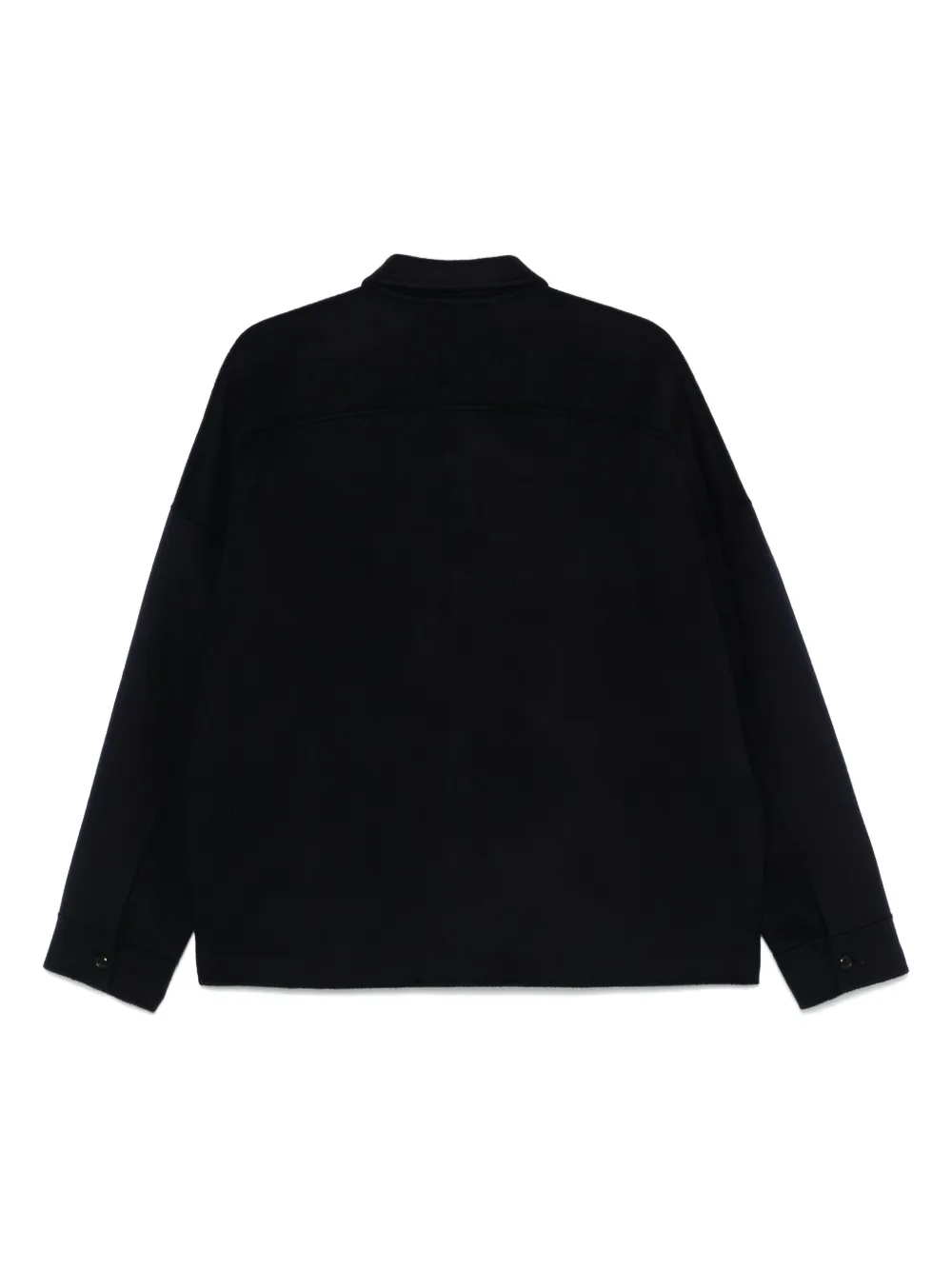 Attachment single-breasted shirt jacket - Blauw