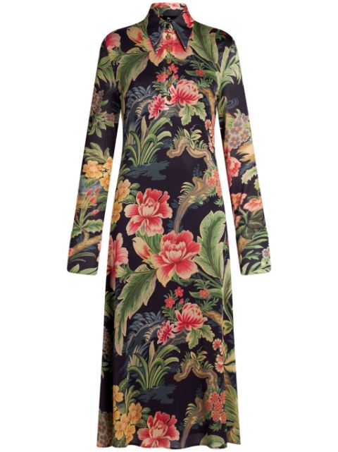 ETRO Cons floral-print midi dress Women