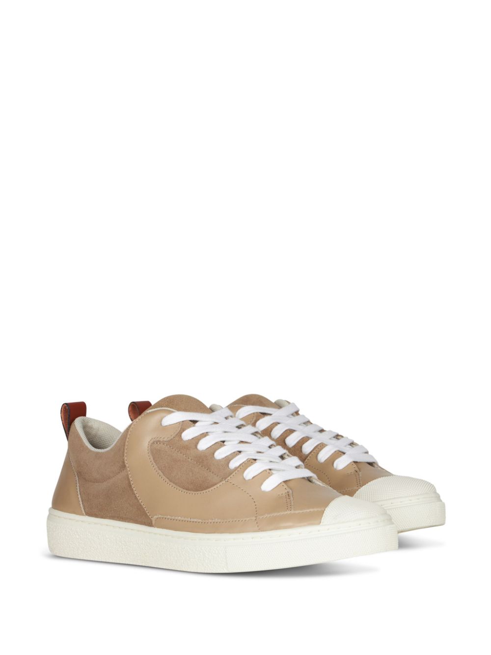 ETRO Leren sneakers met vlakken Beige