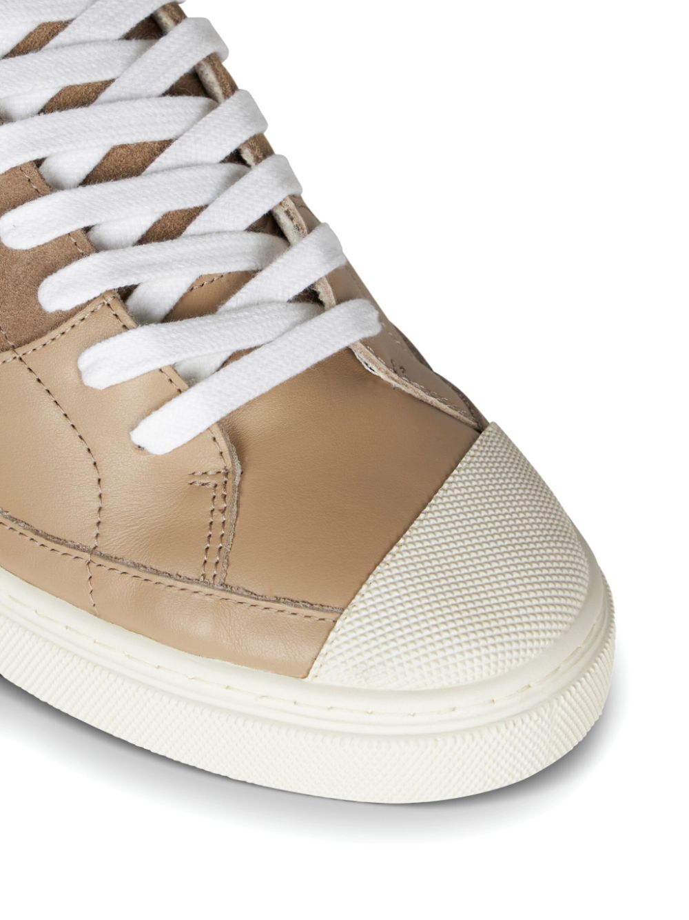 ETRO Leren sneakers met vlakken Beige