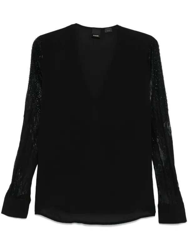 プレッチェページ PINKO Le Mans Blouse | Black | FARFETCH ZA