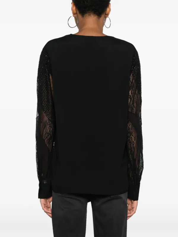 PINKO Le Mans Blouse | Black | FARFETCH ZA