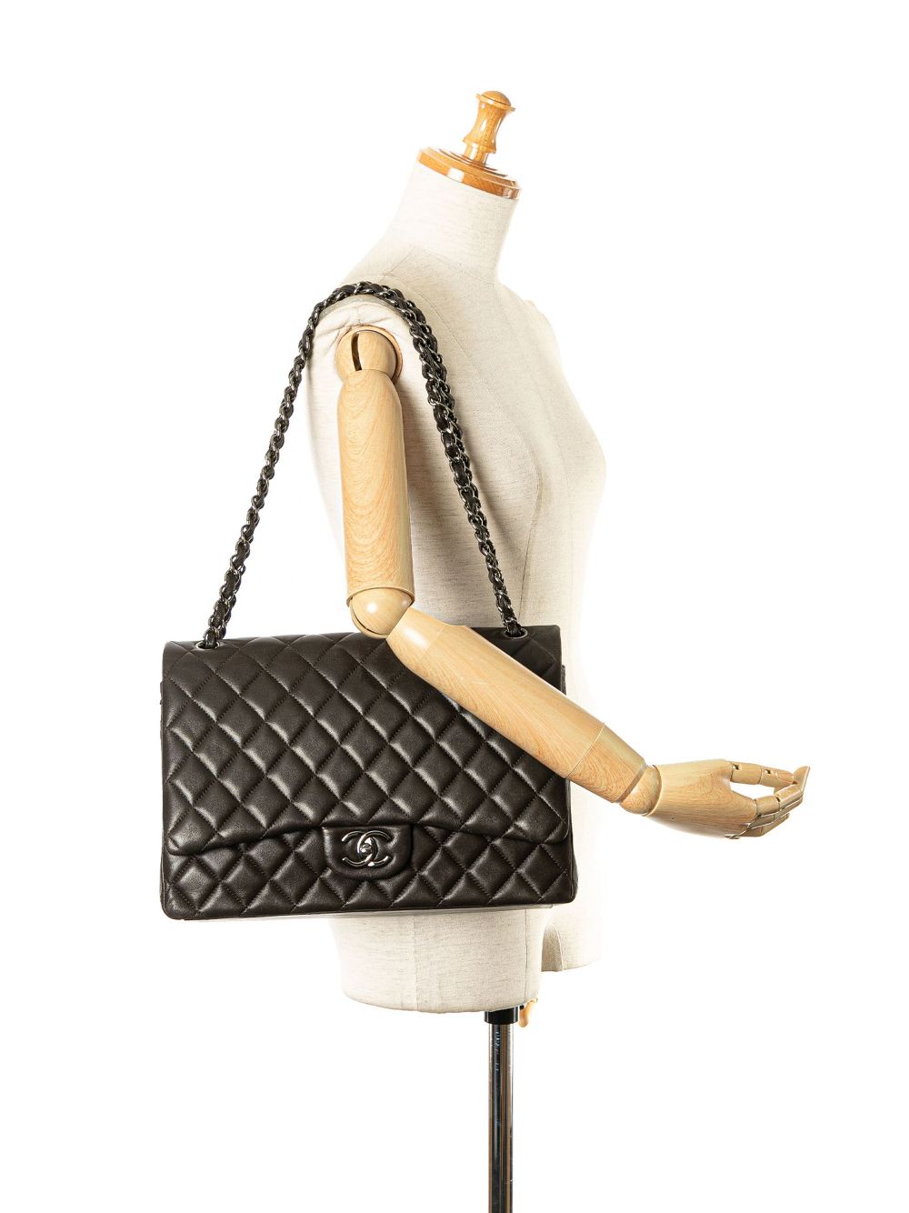 Cheap HOT SALE CHANEL 2013-2014 Maxi Classic Lambskin Double Flap shoulder bag Women