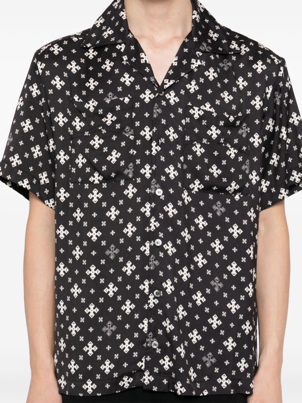 RHUDE Cross bandana overhemd Zwart