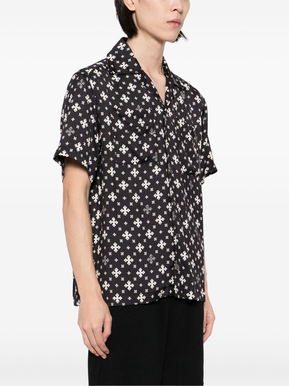 RHUDE Cross bandana overhemd Zwart