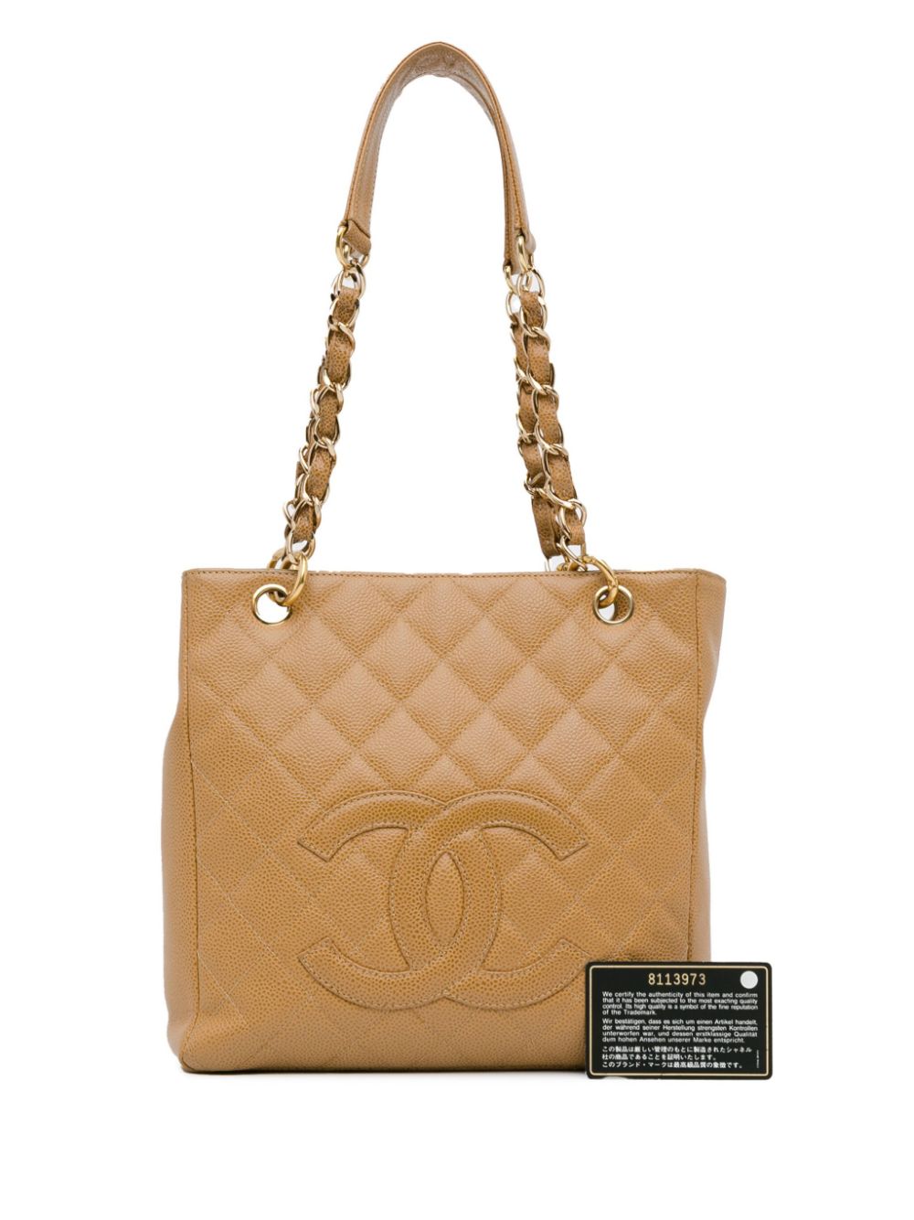 CHANEL 2003-2004 Caviar Petite Shopping Tote shoulder bag Women