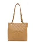 CHANEL Pre-Owned 2003-2004 Caviar Petite Shopping Tote shoulder bag - Brown