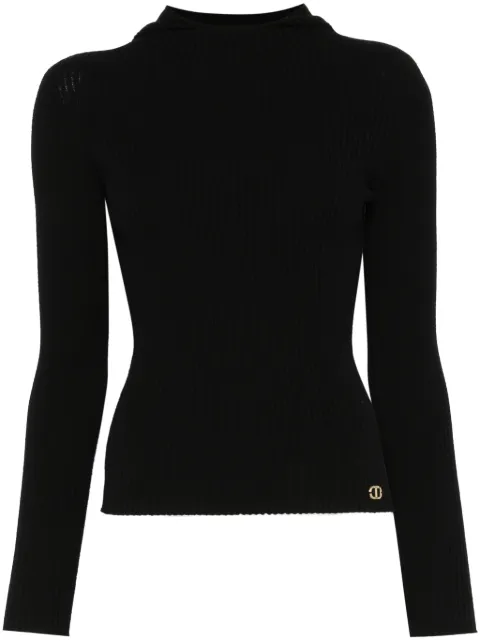 TWINSET — ribbed hoodie