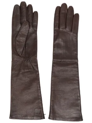 Maison Margiela フィンガーレス レザー手袋 | ブラウン | FARFETCH JP