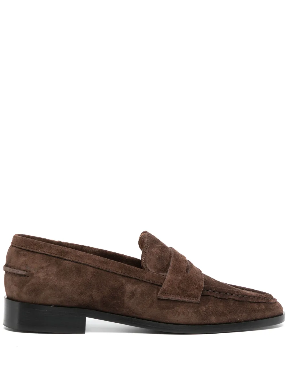 ATP Atelier Airola Walnut suède loafers Bruin