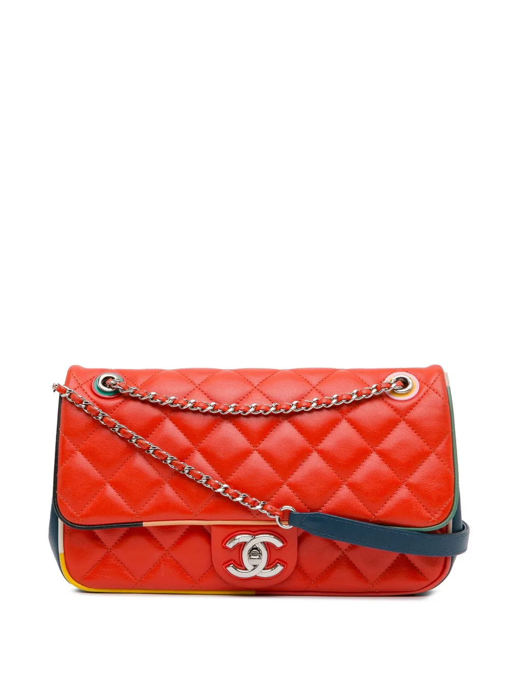CHANEL Pre Owned 2016 2017 MittelgroBe Paris Cuba Color Flap Umhangetasche Rot FARFETCH DE