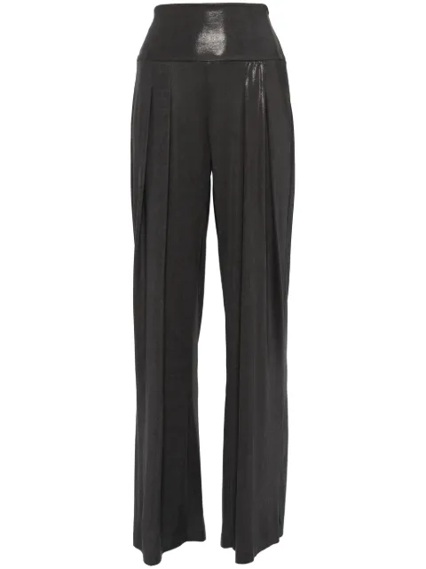 Norma Kamali pleated straight trousers